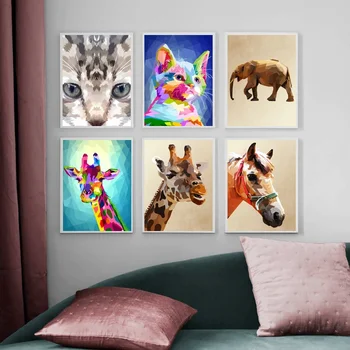 Colorful cat cute dog elephant giraffe horse rhinoceros lion Animal Poster Canvas Print Wall Pictures for Living Room No Frame 
Colorful cat cute dog elephant giraffe horse rhinoceros lion Animal Poster Canvas Print Wall Pictures for Living Room No Frame