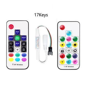 USB LED Pixel Strip Light Controller 17Keys RF Led Controller For WS2811 WS2812B SK6812 1903 Led Lighting DC5-24V
USB LED Pixel Strip Light Controller 17Keys RF Led Controller For WS2811 WS2812B SK6812 1903 Led Lighting DC5-24V