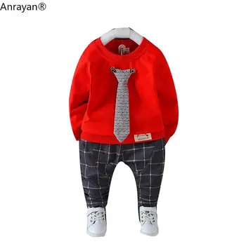 Spring Autumn Baby Infant Set Boys Clothing Cotton Tie T-shirt Lattice Pants 2pcs/Sets Sport Set Kids Tracksuit Boys Sweaters
Spring Autumn Baby Infant Set Boys Clothing Cotton Tie T-shirt Lattice Pants 2pcs/Sets Sport Set Kids Tracksuit Boys Sweaters