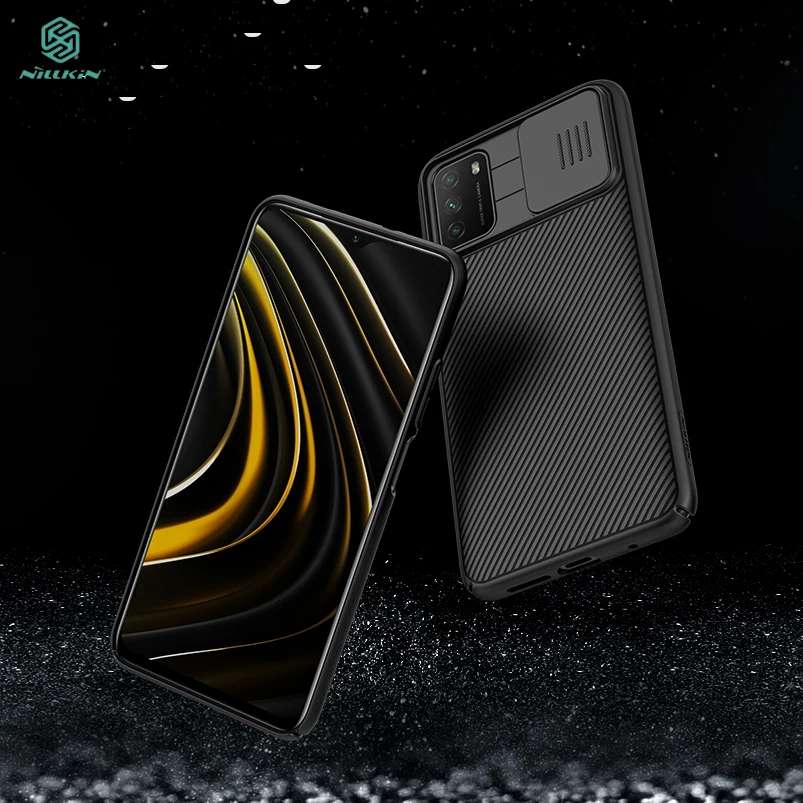Чехол NILLKIN слайдер для камеры Poco M3 защитный чехол Xiaomi POCOPHONE противоскользящий чехлы с защитой от отпечатков