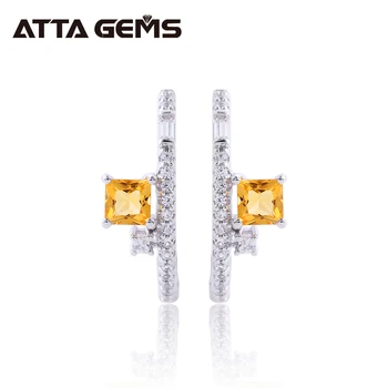Natural Citrine Sterling Silver Stud Earring Women Casual Jewelry S925 Pricess Cut Simple Design Hot Style Women Birthday Gifts
Natural Citrine Sterling Silver Stud Earring Women Casual Jewelry S925 Pricess Cut Simple Design Hot Style Women Birthday Gifts