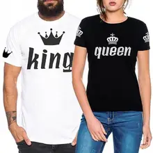 King Queen Letter Crown Print T Shirt Couple Short Sleeve O Neck Loose Lovers Tshirt Summer Women Man Tee Shirt Tops Clothes
King Queen Letter Crown Print T Shirt Couple Short Sleeve O Neck Loose Lovers Tshirt Summer Women Man Tee Shirt Tops Clothes