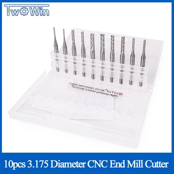 10pcs 3.175 Diameter CNC End Mill Cutter Mini PCB Carbide Router Bits Kit Set For Milling Tools New
10pcs 3.175 Diameter CNC End Mill Cutter Mini PCB Carbide Router Bits Kit Set For Milling Tools New