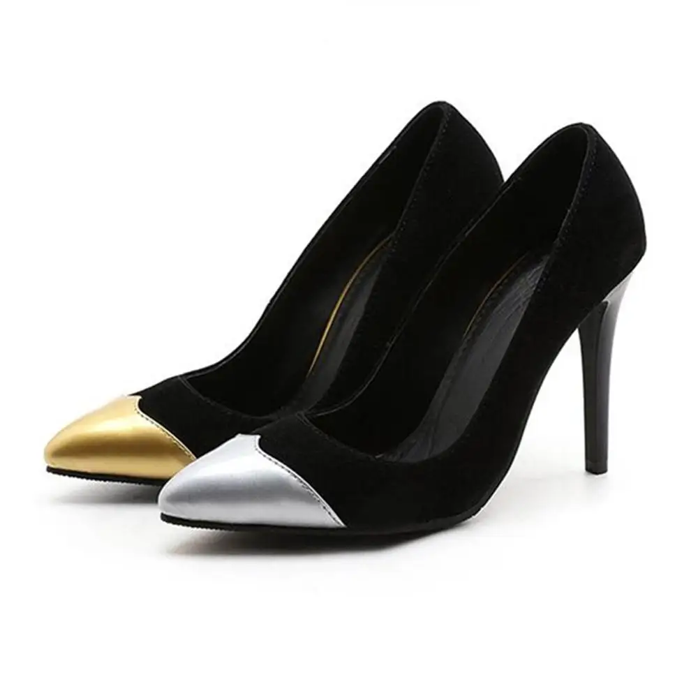 2020 Gold silver Heel Shoes Women High Heels Faux Suede Stiletto Sexy Heels Pumps Pointed Toe Wedding Shoes For Woman
2020 Gold silver Heel Shoes Women High Heels Faux Suede Stiletto Sexy Heels Pumps Pointed Toe Wedding Shoes For Woman