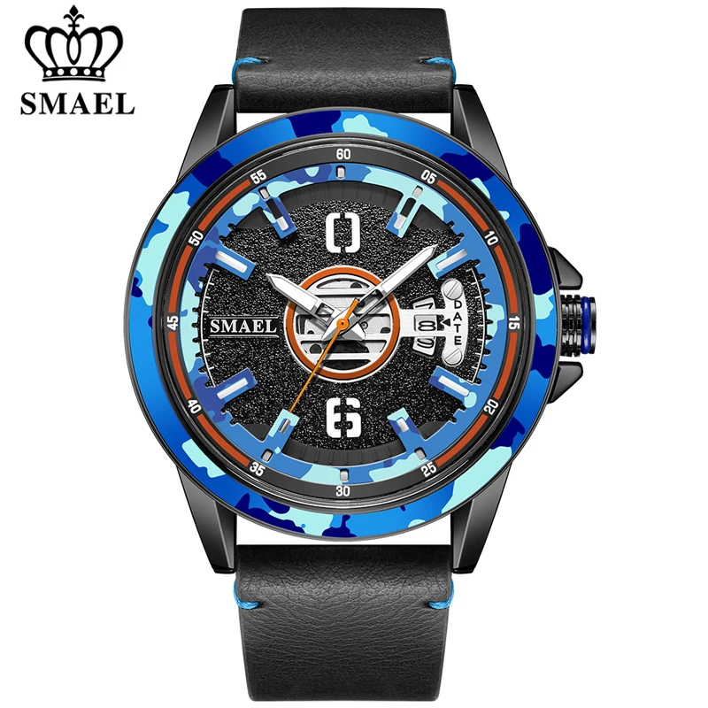 

SMAEL Top Brand Luxury Mens Watches Military Sport Wrist Watch Waterproof Luminous Quartz Watch Men Calendar Clock Relojes