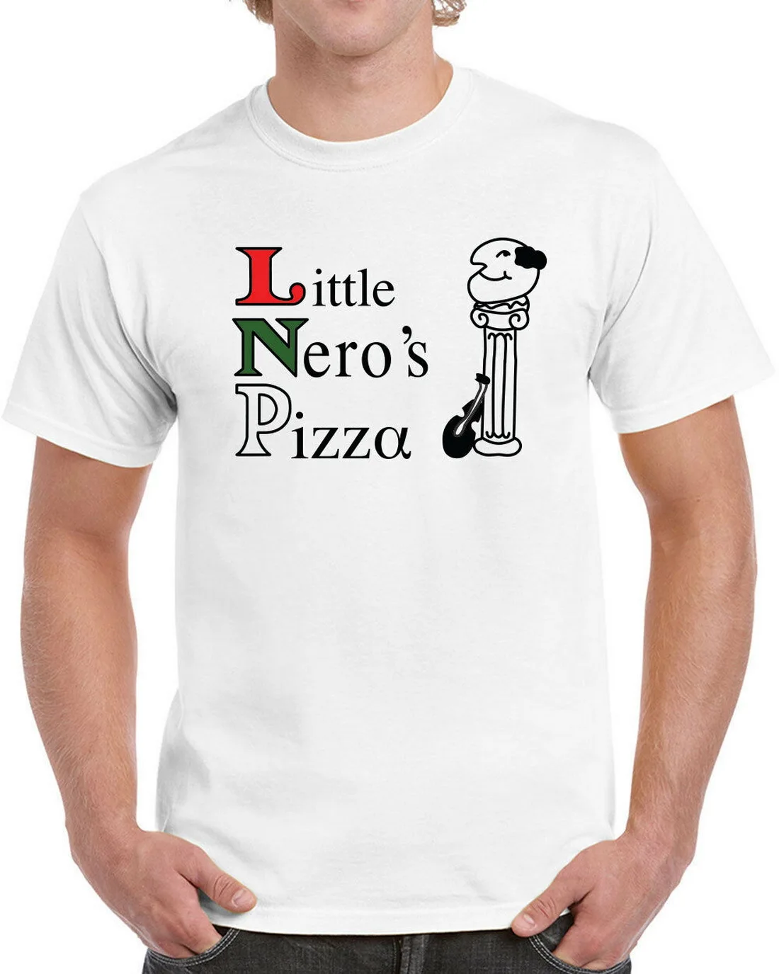 463 Little Neros Pizza Mens Tops Tee T Shirt Pizzeria Costume Christmas Movie Home Funny T-Shirt Cool Casual Cotton | Мужская одежда
