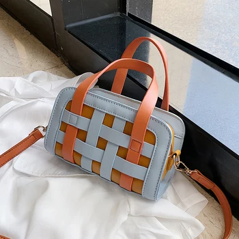 Contrast Color Woven Women's Shoulder Bags Weave Leathers Women Handbag Weave Top-handle Females Tote Small Women Messenger Bag
Contrast Color Woven Women's Shoulder Bags Weave Leathers Women Handbag Weave Top-handle Females Tote Small Women Messenger Bag