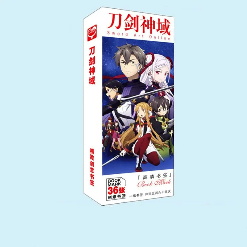 36 Pcs/Set Sword Art Online Anime Paper Bookmark Stationery Bookmarks Book Holder Message Card Gift Stationery
36 Pcs/Set Sword Art Online Anime Paper Bookmark Stationery Bookmarks Book Holder Message Card Gift Stationery