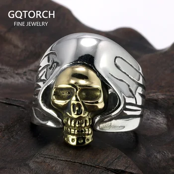 Genuine 925 Sterling Silver Skull Finger Biker Rings For Men Personalized Vintage Punk Rock Mens Retro Gothic Rings Adjustable
Genuine 925 Sterling Silver Skull Finger Biker Rings For Men Personalized Vintage Punk Rock Mens Retro Gothic Rings Adjustable