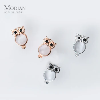 Modian White Opal Cute Owl Ear Studs for Women Gift Authentic 925 Sterling Silver Rose Gold Color Stud Earring Fashion Jewelry
Modian White Opal Cute Owl Ear Studs for Women Gift Authentic 925 Sterling Silver Rose Gold Color Stud Earring Fashion Jewelry