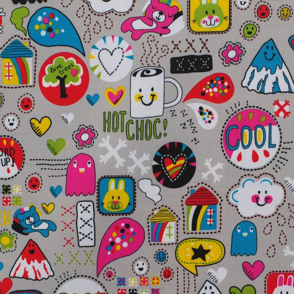 1 yard Polyester/PVC coated Waterproof Fabric for bag, Icecream, cup, flower (grey background) (width=140cm)
1 yard Polyester/PVC coated Waterproof Fabric for bag, Icecream, cup, flower (grey background) (width=140cm)