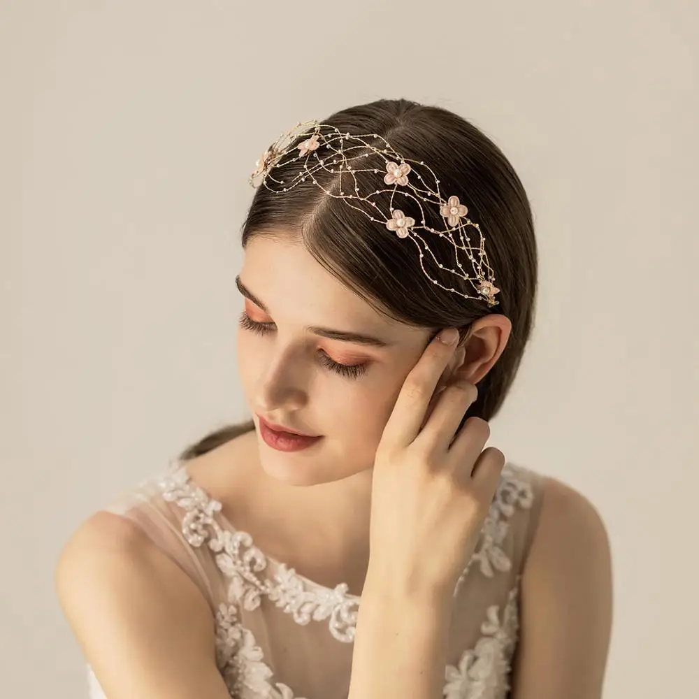 O538 Korean Style Small Super Fiber Embellished Flower wedding princess hairband multifunctional netting bride headband
O538 Korean Style Small Super Fiber Embellished Flower wedding princess hairband multifunctional netting bride headband