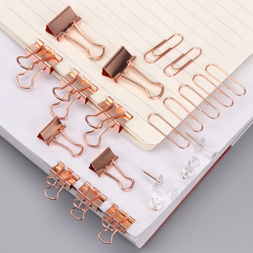 72Pcs Fashion Design Practical Push Nail Binder Clip Gold Paperclips Clamp Combination Office Stationery
72Pcs Fashion Design Practical Push Nail Binder Clip Gold Paperclips Clamp Combination Office Stationery