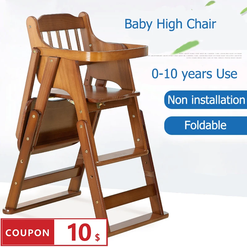 folding wooden highchair