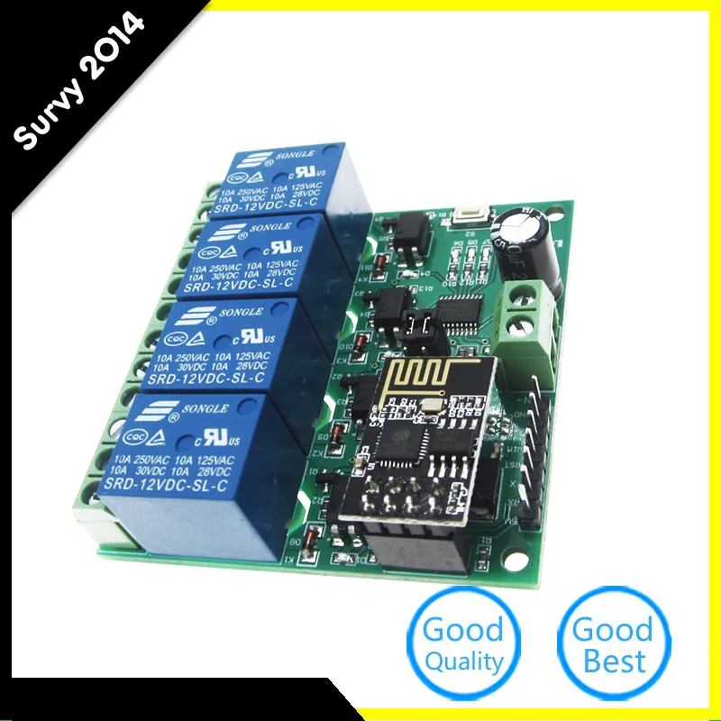 ESP8266 4CH 12V WiFi Relay Module Smart Home Mobile APP Remote Control Switch diy electronics
ESP8266 4CH 12V WiFi Relay Module Smart Home Mobile APP Remote Control Switch diy electronics