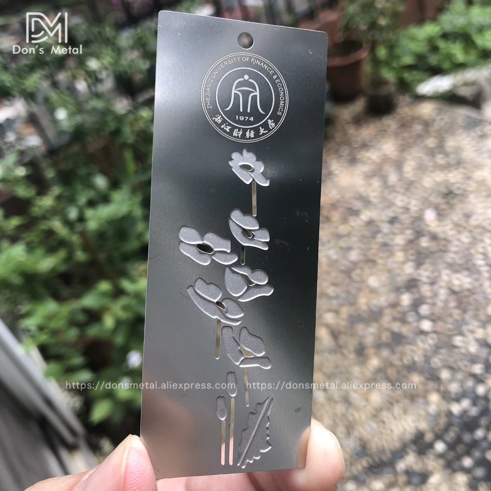 Stainless steel bookmark custom hollow metal bookmark design personalized bookmark customization 