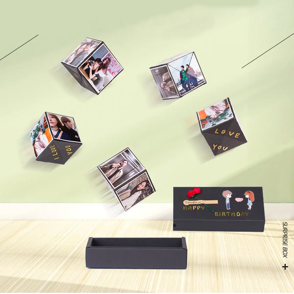 diy surprise explosion gift box set memory photo album