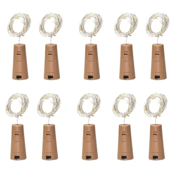 10-Piece LED Wine Bottle Light Warm White Cork Light Lithium Battery Powered Fairytale Mini String Lights for Wine Wedding Party
10-Piece LED Wine Bottle Light Warm White Cork Light Lithium Battery Powered Fairytale Mini String Lights for Wine Wedding Party