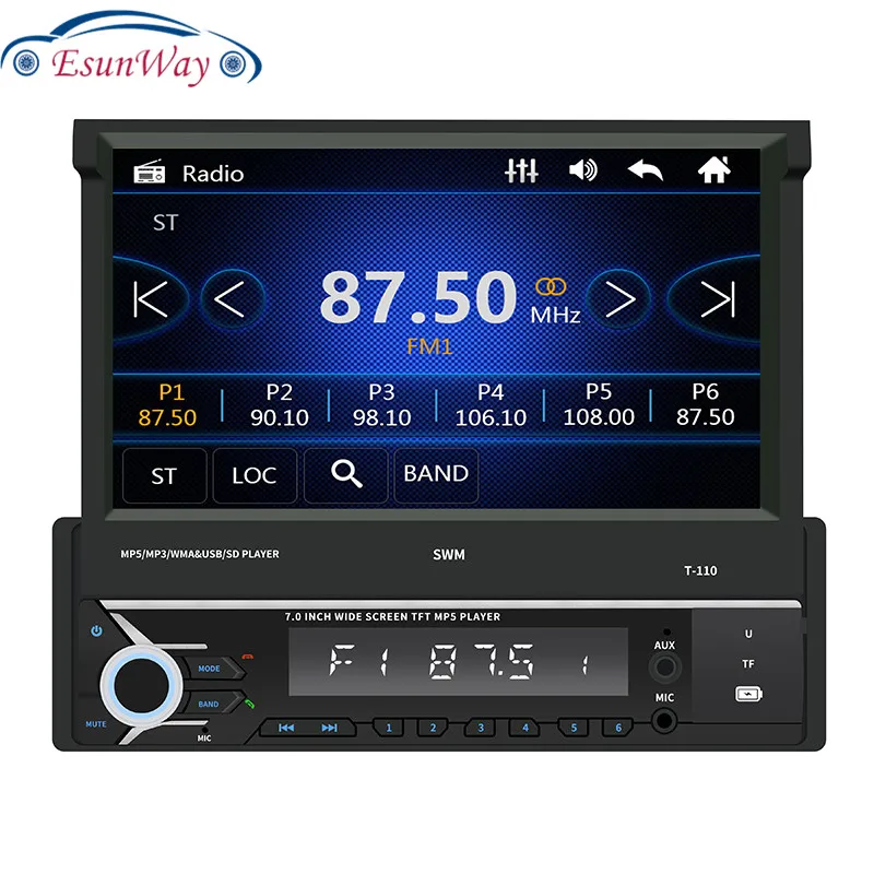 7 Inch Car Auto MP5 Player AM FM Radio GPS Navigation Retractable 1 DIN Touch Screen USB Bluetooth Receiver Car Accessories
7 Inch Car Auto MP5 Player AM FM Radio GPS Navigation Retractable 1 DIN Touch Screen USB Bluetooth Receiver Car Accessories