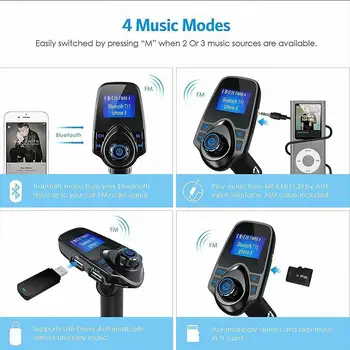 Car Bluetooth Transmitter Wireless Handsfree Audio MP3 Auto Dual Player Accessories Receiver USB Charger Fast Car 2.1A Q7C2
Car Bluetooth Transmitter Wireless Handsfree Audio MP3 Auto Dual Player Accessories Receiver USB Charger Fast Car 2.1A Q7C2