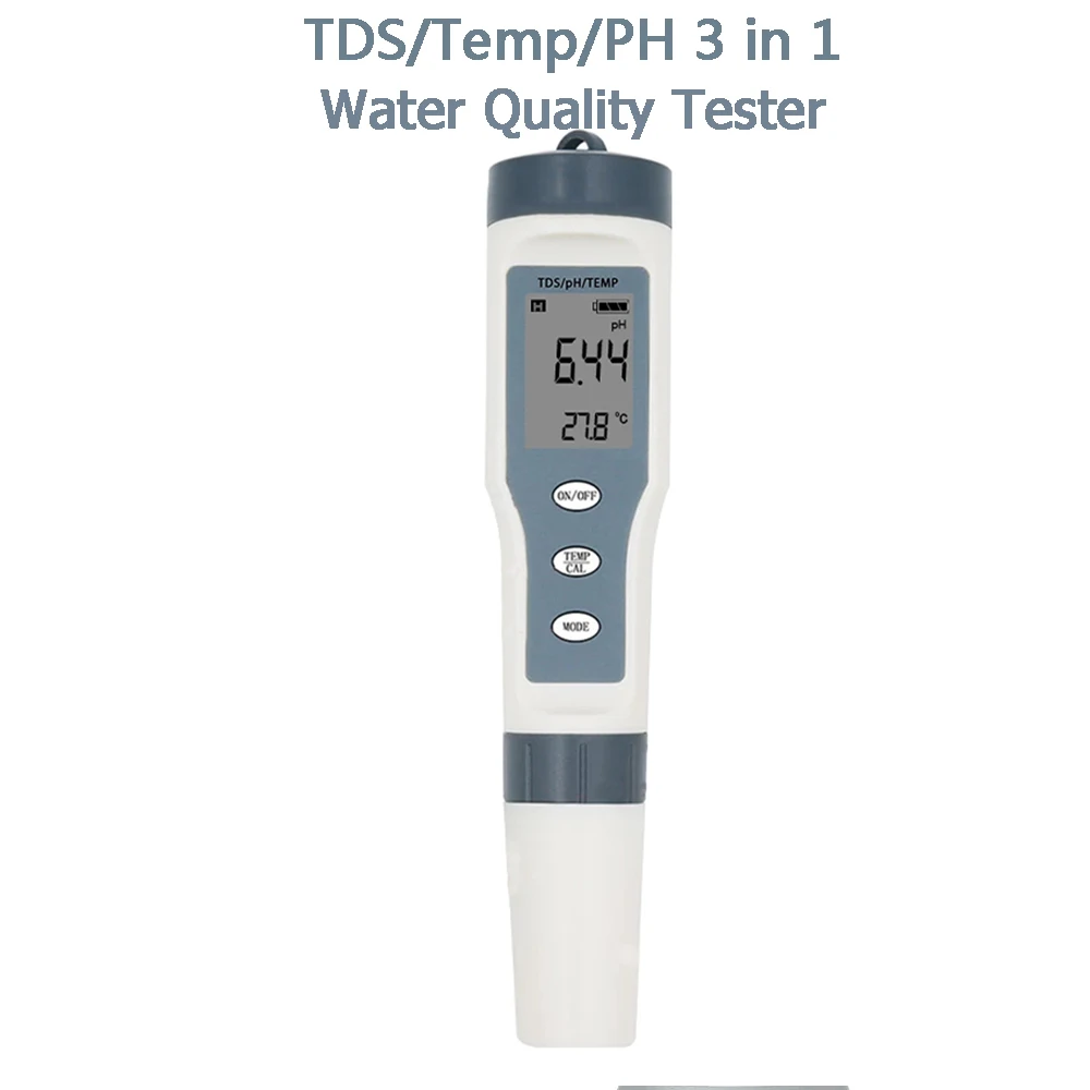 EZ9901 3 in 1 TDS Temp PH Tester Digital TDS Meter Replace Probe Pen Filter Water Quality Purity Test Tool for Pool Aquarium
EZ9901 3 in 1 TDS Temp PH Tester Digital TDS Meter Replace Probe Pen Filter Water Quality Purity Test Tool for Pool Aquarium
