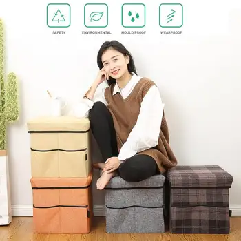Plaid Sackcloth Folding Cabinet Storage Box Toys Organizer Clothes Storage Bin for Underwear Socks Bench Footstool Home Storage
Plaid Sackcloth Folding Cabinet Storage Box Toys Organizer Clothes Storage Bin for Underwear Socks Bench Footstool Home Storage