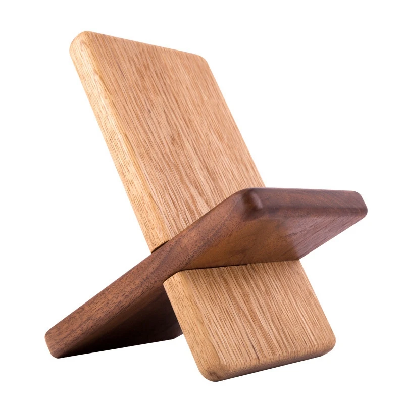 Wooden Bookshelf Solid Wood Earphone Shelf Wooden Rack Desktop Display Bookshelf Multifunctional Storage