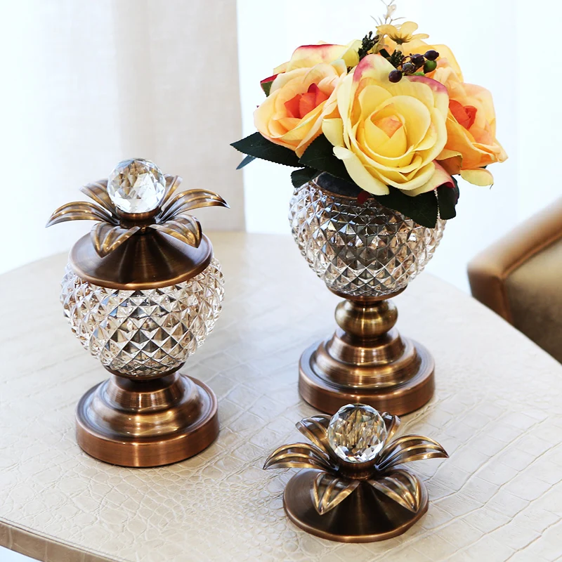 Creative European Crystal Ball Flower Vase with Artificial Flower Rose Sundries Storage Box Fairy Garden Home Decoracion Hogar
Creative European Crystal Ball Flower Vase with Artificial Flower Rose Sundries Storage Box Fairy Garden Home Decoracion Hogar