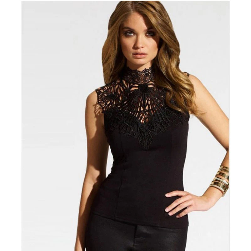 Summer Fashion 2019 Women Lace Blouses Ladies Solid Causal Sleeveless Hollow Out Blouse Sexy Tops Chiffon Shirt Blusas Mujer
Summer Fashion 2019 Women Lace Blouses Ladies Solid Causal Sleeveless Hollow Out Blouse Sexy Tops Chiffon Shirt Blusas Mujer