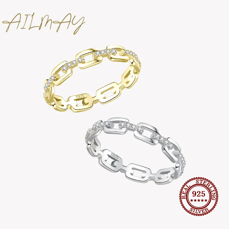 Модное кольцо Ailmay из настоящего серебра 925 пробы с прозрачным Цирконом золотого цвета для женщин и девушек, аксессуары для вечеринок, ювелирные изделия
Модное кольцо Ailmay из настоящего серебра 925 пробы с прозрачным Цирконом золотого цвета для женщин и девушек, аксессуары для вечеринок, ювелирные изделия