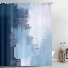 Grey Blue Shower Curtain, Colorful Texture Abstract Painting Gray Blue Shower Curtain Sets, with Waterproof Fabric Accessory
Grey Blue Shower Curtain, Colorful Texture Abstract Painting Gray Blue Shower Curtain Sets, with Waterproof Fabric Accessory