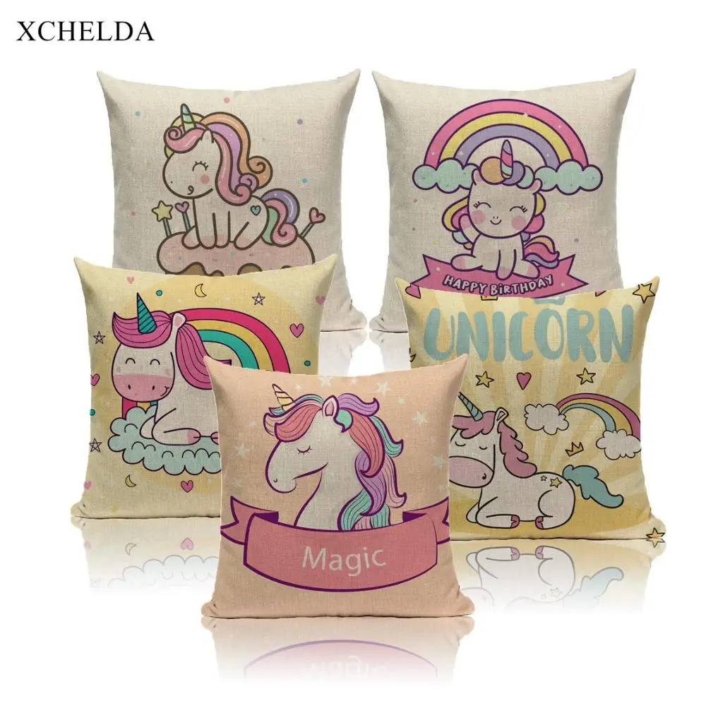 Cushion Cover With Unicorn Print Decorative Pillow Case 45*45 Cute Linen Pillowcase for Child Sofa Car Seat Home Decoration
Cushion Cover With Unicorn Print Decorative Pillow Case 45*45 Cute Linen Pillowcase for Child Sofa Car Seat Home Decoration