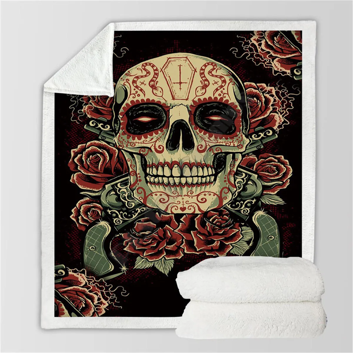 Skull 3d printed fleece blanket for Beds Hiking Picnic Thick Quilt Fashionable Bedspread Sherpa Throw Blanket Style-01
Skull 3d printed fleece blanket for Beds Hiking Picnic Thick Quilt Fashionable Bedspread Sherpa Throw Blanket Style-01