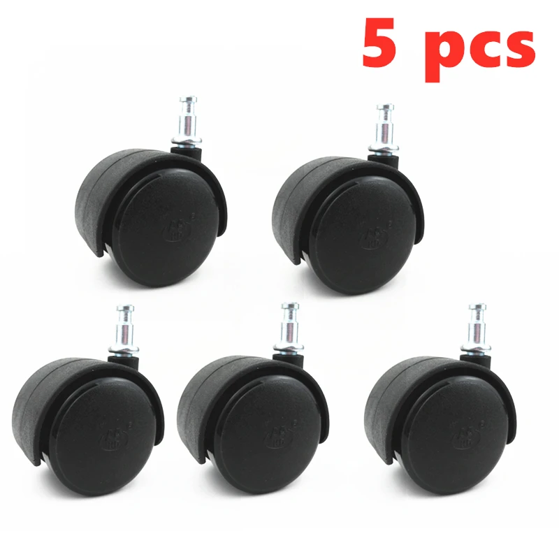 

5PCS Universal Mute Caster 50KG Wheel 2" Replacement Office Chair Swivel Rollers 360 Degree Wheels Furniture Hardware