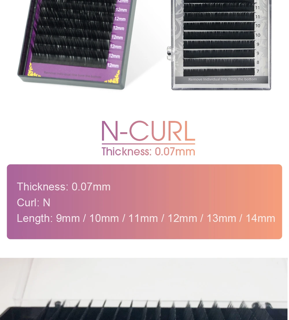 NAGARAKU Mink Eyelashes Makeup Maquiagem L curl 7~15mm Mix 20 rows/case Mink Eyelash Extension L curl Magnetic Eyelashes Cilios