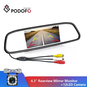 Podofo 4.3" Car Rearview Mirror Monitor Auto Parking System + 12 LED Backup Reverse Camera Car Rear View Camera
Podofo 4.3" Car Rearview Mirror Monitor Auto Parking System + 12 LED Backup Reverse Camera Car Rear View Camera