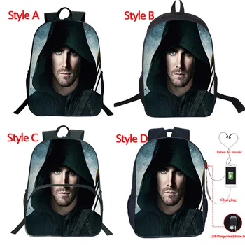 Boys Girls Teens Green Arrow Backpack USB Charge Knapsack Men Women Boy Girl Beautiful School Notebook Bags
Boys Girls Teens Green Arrow Backpack USB Charge Knapsack Men Women Boy Girl Beautiful School Notebook Bags