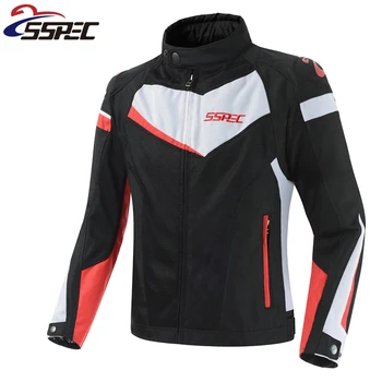 SSPEC Summer Mesh Breathable Motorcycle Jacket men's fashion Motocross Protective Jersey Motorcycle Racing Jackets Moto clothes
SSPEC Summer Mesh Breathable Motorcycle Jacket men's fashion Motocross Protective Jersey Motorcycle Racing Jackets Moto clothes