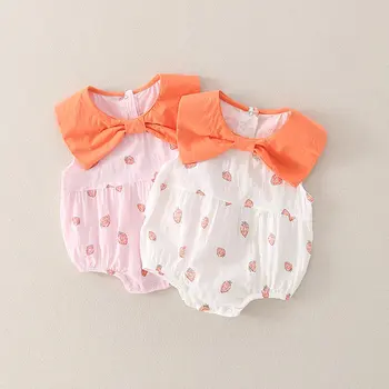 Newborn Bodysuit Baby Girls 100% Cotton Clothes Sleeveless Cute Strawberry Printing Infant New Clothing One-Pieces 0-2Y Sunsuit
Newborn Bodysuit Baby Girls 100% Cotton Clothes Sleeveless Cute Strawberry Printing Infant New Clothing One-Pieces 0-2Y Sunsuit