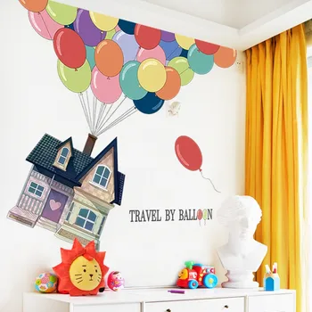 Hot Air Balloon Wall Sticker for Kids Room Travel Balloon House Wallpaper Children Baby Bedroom Wall Decals Adhesive Mural 
Hot Air Balloon Wall Sticker for Kids Room Travel Balloon House Wallpaper Children Baby Bedroom Wall Decals Adhesive Mural
