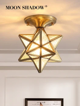 MOONSHADOW Ceiling lights Full Copper Modern Delicate LED Ceiling lamp with Star design Hallway Corridor Ceiling Lamp 220V
MOONSHADOW Ceiling lights Full Copper Modern Delicate LED Ceiling lamp with Star design Hallway Corridor Ceiling Lamp 220V