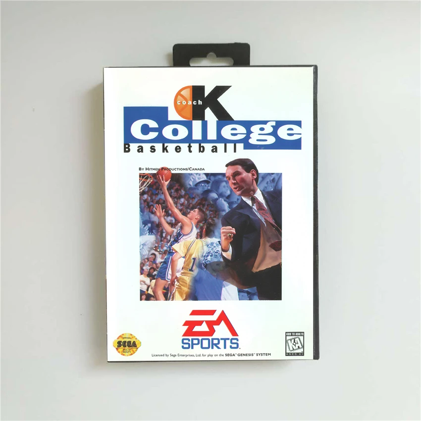 Coach K College Basketball - USA Cover With Retail Box 16 Bit MD Game Card for Sega Megadrive Genesis Video Game Console 
Coach K College Basketball - USA Cover With Retail Box 16 Bit MD Game Card for Sega Megadrive Genesis Video Game Console