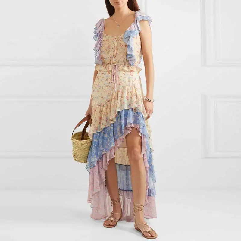 Бохо юбка бохо с цветочным принтом летняя богемный Вдохновленный стиль|Юбки| |