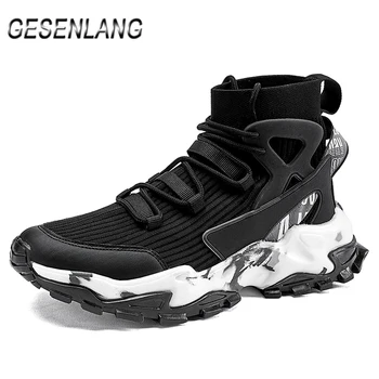 Men's High Top Running Shoes Outdoor Jogging Walking Sports Comfortable Breathable Nonslip Height Increasing Chunky Sneakers NEW 
Men's High Top Running Shoes Outdoor Jogging Walking Sports Comfortable Breathable Nonslip Height Increasing Chunky Sneakers NEW