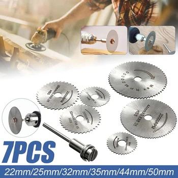 6Pcs HSS Circular Saw Blade + 1Pcs HSS Circular Rotary Blade Wheel Discs Mandrel For Wood Cutting Saws Tool Accessories Kit
6Pcs HSS Circular Saw Blade + 1Pcs HSS Circular Rotary Blade Wheel Discs Mandrel For Wood Cutting Saws Tool Accessories Kit
