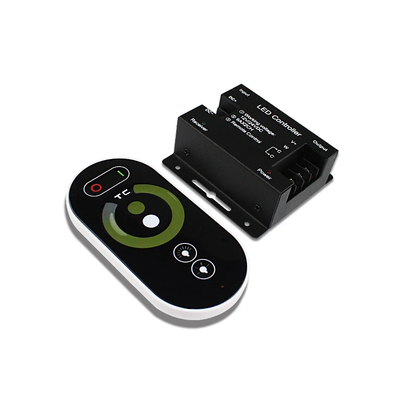 CTT Controller Dimmer DC12-24V 12A Wireless Touch RF Remote Controller for Cool Warm White Color Temperature LED Strip Lights
CTT Controller Dimmer DC12-24V 12A Wireless Touch RF Remote Controller for Cool Warm White Color Temperature LED Strip Lights