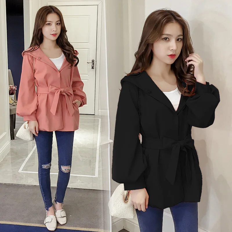 2017 Autumn And Winter New Style Korean-style Lantern Sleeve Hooded Short Coat Loose-Fit Bow Lace-up Waist Hugging Trench Coat
2017 Autumn And Winter New Style Korean-style Lantern Sleeve Hooded Short Coat Loose-Fit Bow Lace-up Waist Hugging Trench Coat