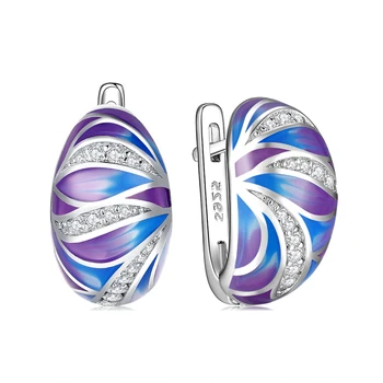 Luxury 925 Silver Blooming blue lotus Enamel stud Earrings for Women Like Crystal CZ Floral Earrings Elegant Banquet Jewelry 
Luxury 925 Silver Blooming blue lotus Enamel stud Earrings for Women Like Crystal CZ Floral Earrings Elegant Banquet Jewelry