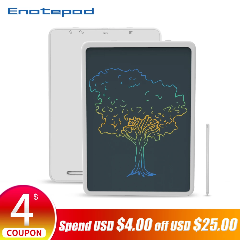 Enotepad 11 Inch LCD Writing Tablet Colorful Large Screen Electronic Digital Drawing Board Doodle Pad for Office School
Enotepad 11 Inch LCD Writing Tablet Colorful Large Screen Electronic Digital Drawing Board Doodle Pad for Office School