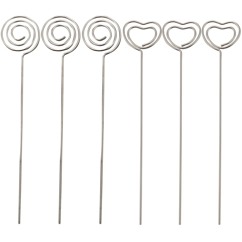 60 Pieces Metal Wires Memo Clip Note Card Holders Table Number Clip Photo Stand for Wedding Party Cake Decor, Round and Heart Sh
60 Pieces Metal Wires Memo Clip Note Card Holders Table Number Clip Photo Stand for Wedding Party Cake Decor, Round and Heart Sh